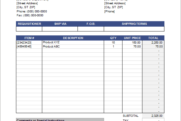 Purchase Order